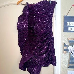 Purple sequence tube dress.It’s a statement dress and turns heads,Only worn once